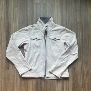 North face Off White Softshell Full Zip Jacket W/ inside pockets - S